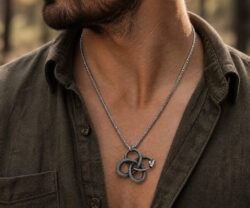 Alternative view of Mei's Viking Serpent's Loops | ketting | Stainless Steel