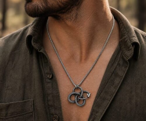 Alternative view of Mei's Viking Serpent's Loops | ketting | Stainless Steel
