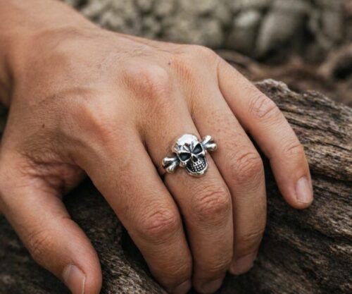 Alternative view of Mei's Muse Skull Bound | ring | Stainless Steel