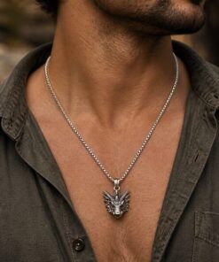 Alternative view of Mei's Viking The Dragon | ketting | Stainless Steel