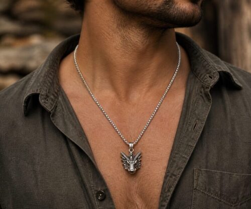 Alternative view of Mei's Viking The Dragon | ketting | Stainless Steel