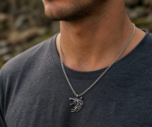 Alternative view of Mei's Muse Wolf Club | ketting | Stainless Steel