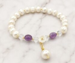 Mei's Everest Lily Pearl | armband | Parel