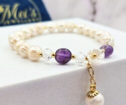 Mei's Everest Lily Pearl | armband | Parel