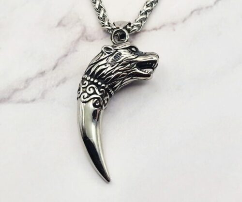 Mei’s Viking Steel Guardian ketting van roestvrij staal in zilver