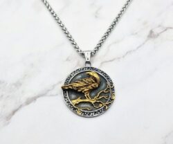 Ravens Perch 3 Mei's Viking Raven's Perch | ketting | Stainless Steel Ravens Perch 3