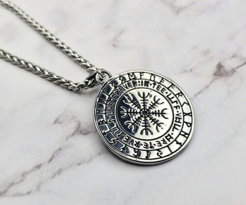Mei’s Viking Raven’s Perch ketting van stainless steel