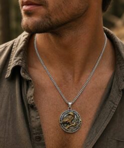 Alternative view of Mei's Viking Raven's Perch | ketting | Stainless Steel