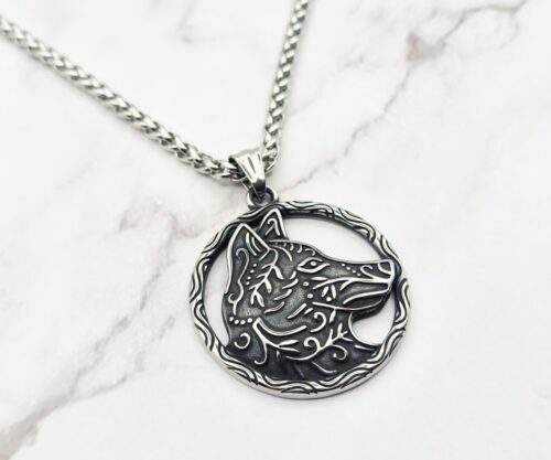 Watching Wolf 2 Mei's Viking Watching Wolf | ketting | Stainless Steel Watching Wolf 2