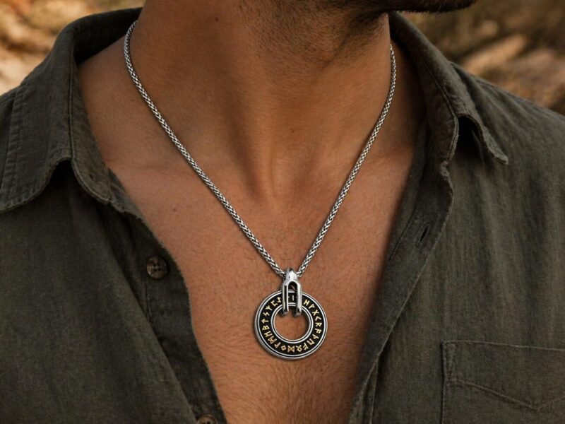 sierfoto Runic Circle 1 Mei's Viking Runic Circle | ketting | Stainless Steel Mei's Viking Runic Circle | ketting | Stainless Steel - Afbeelding 2