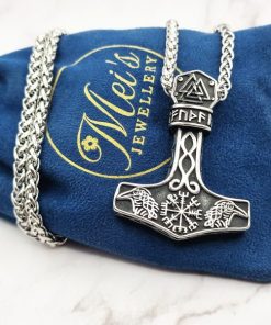 Mei's Viking ketting | Odin's Hammer | Stainless Steel | zilver