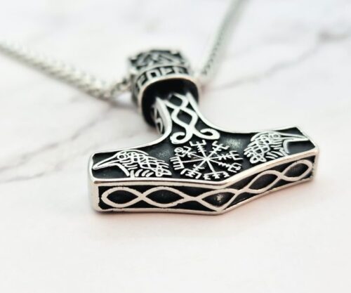 Odins Hammer 3 Mei's Viking Odin's Hammer | ketting | Stainless Steel Odins Hammer 3