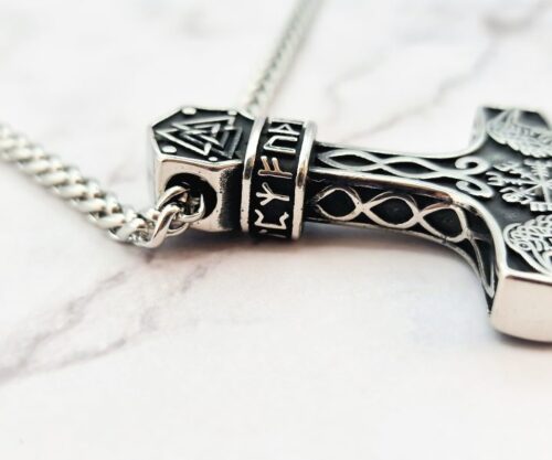 Odins Hammer 4 Mei's Viking Odin's Hammer | ketting | Stainless Steel Odins Hammer 4