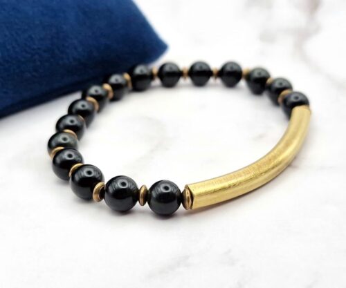 Black Harmony 4 Mei's Tibetan Black Harmony | armband | Edelsteen Black Harmony 4
