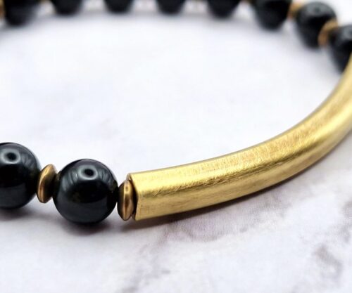 Black Harmony 5 Mei's Tibetan Black Harmony | armband | Edelsteen Black Harmony 5