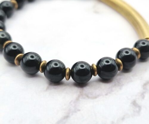 Black Harmony 6 Mei's Tibetan Black Harmony | armband | Edelsteen Black Harmony 6