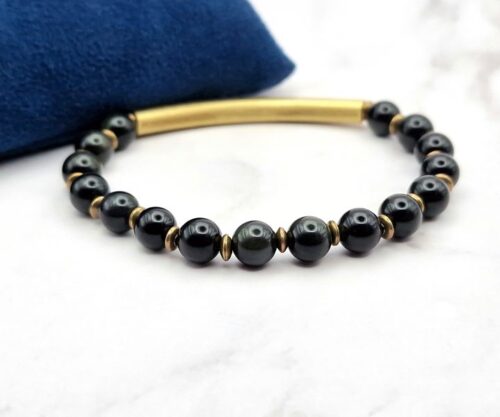 Black Harmony 7 Mei's Tibetan Black Harmony | armband | Edelsteen Black Harmony 7