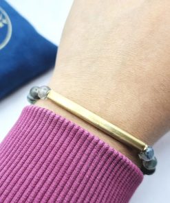 Alternative view of Mei's Tibetan armband | Green Harmony | Edelsteen - Koper | groen - goud