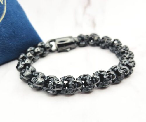 Mini Skulls Black 3 Mei's Muse Mini Skulls Black | armband | Stainless Steel Mini Skulls Black 3