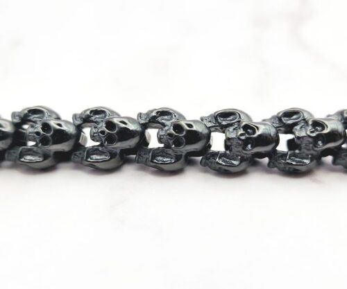 Mini Skulls Black 4 Mei's Muse Mini Skulls Black | armband | Stainless Steel Mini Skulls Black 4