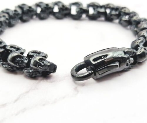 Mini Skulls Black 5 Mei's Muse Mini Skulls Black | armband | Stainless Steel Mini Skulls Black 5