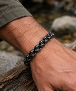 Alternative view of Mei's Muse Mini Skulls Black | armband | Stainless Steel
