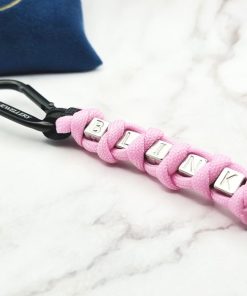 BLINK Cord 3 Mei's Keyed sleutelhanger | BLINK Cord | Paracord - Aluminium | zwart - roze - zilver BLINK Cord 3