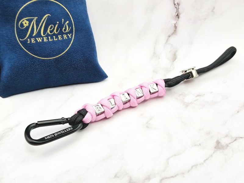 BLINK Cord 4 Mei's Keyed sleutelhanger | BLINK Cord | Paracord - Aluminium | zwart - roze - zilver Mei's Keyed sleutelhanger | BLINK Cord | Paracord - Aluminium | zwart - roze - zilver - Afbeelding 4