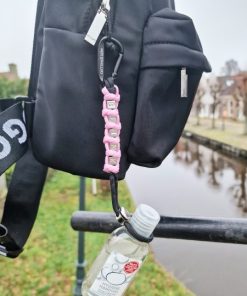 BLINK Cord 5 Mei's Keyed sleutelhanger | BLINK Cord | Paracord - Aluminium | zwart - roze - zilver BLINK Cord 5