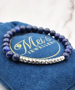 Mei's Handmade armband | Charming Blue | Edelsteen | blauw - zilver of goud