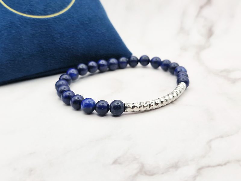 Charming Blue 4 Mei's Handmade armband | Charming Blue | Edelsteen | blauw - zilver of goud Mei's Handmade armband | Charming Blue | Edelsteen | blauw - zilver of goud - Afbeelding 4