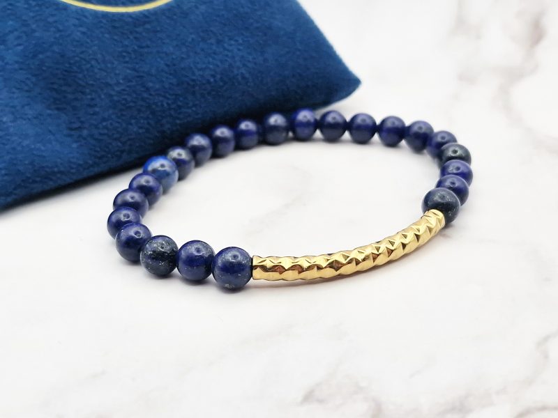 Charming Blue 8 Mei's Handmade armband | Charming Blue | Edelsteen | blauw - zilver of goud Mei's Handmade armband | Charming Blue | Edelsteen | blauw - zilver of goud - Afbeelding 8