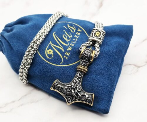 Golden Hammer 1 Mei's Viking Golden Hammer | ketting | Stainless Steel Mei’s Viking Golden Hammer ketting van stainless steel