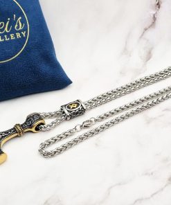 Golden Hammer 5 Mei's Viking ketting | Golden Hammer | Stainless Steel | zilver - goud Golden Hammer 5