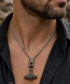 Alternative view of Mei's Viking Golden Hammer | ketting | Stainless Steel