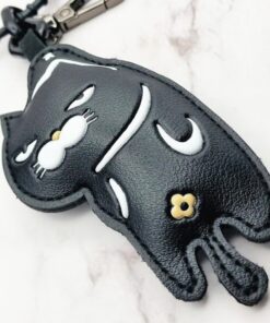 Mei's | Keyed Hangout Kitty | sleutelhanger | Leer