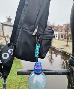 MOA Cord 5 Mei's Keyed sleutelhanger | MOA Cord | Paracord - Aluminium | zwart - turquoise- zilver MOA Cord 5