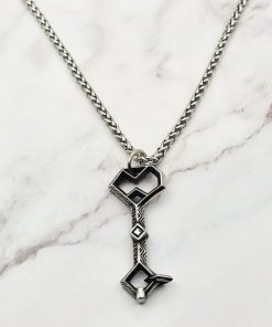 Alternative view of Mei's Viking ketting | Nordic Key | Stainless Steel | zilver