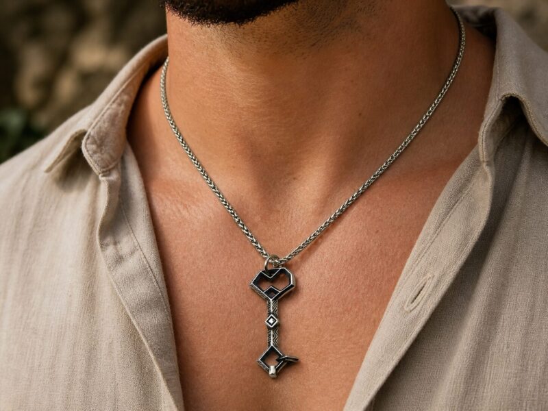 Nordic Key sierfoto Mei's Viking Nordic Key | ketting | Stainless Steel Mei's Viking Nordic Key | ketting | Stainless Steel - Afbeelding 2