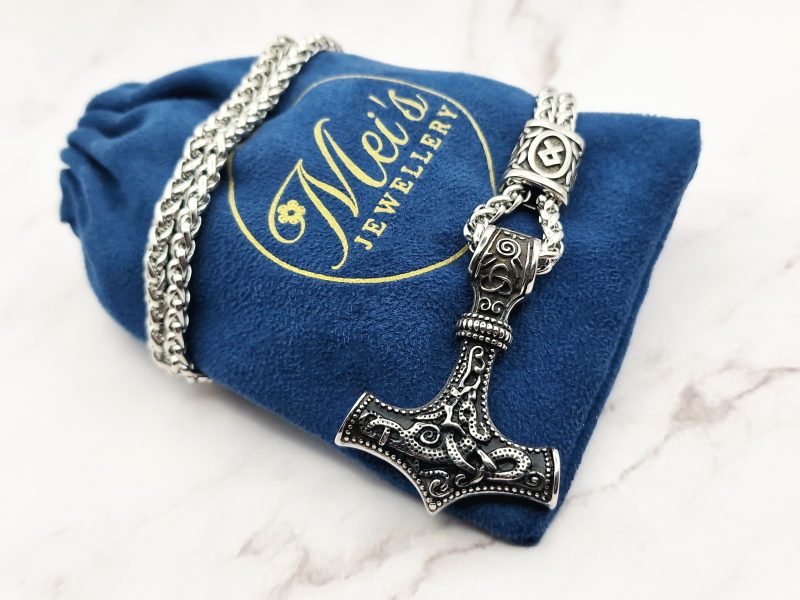 SIlver Hammer 1 Mei's Viking ketting | Silver Hammer | Stainless Steel | zilver Mei's Viking ketting | Silver Hammer | Stainless Steel | zilver