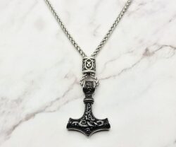 SIlver Hammer 2 Mei's Viking Silver Hammer | ketting | Stainless Steel SIlver Hammer 2