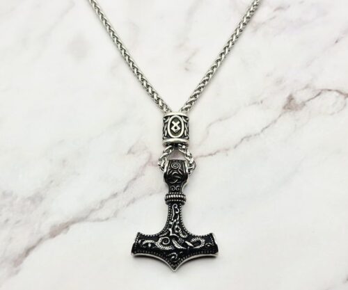SIlver Hammer 2 Mei's Viking Silver Hammer | ketting | Stainless Steel Mei’s Viking Silver Hammer ketting van stainless steel