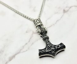 SIlver Hammer 3 Mei's Viking Silver Hammer | ketting | Stainless Steel SIlver Hammer 3