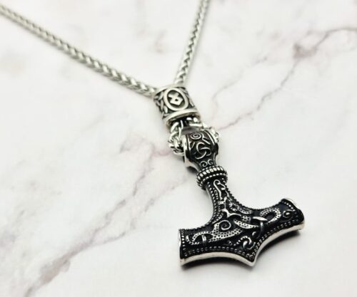 SIlver Hammer 3 Mei's Viking Silver Hammer | ketting | Stainless Steel Mei’s Viking Silver Hammer ketting van stainless steel