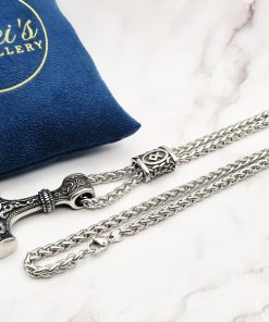 SIlver Hammer 5 Mei's Viking ketting | Silver Hammer | Stainless Steel | zilver SIlver Hammer 5