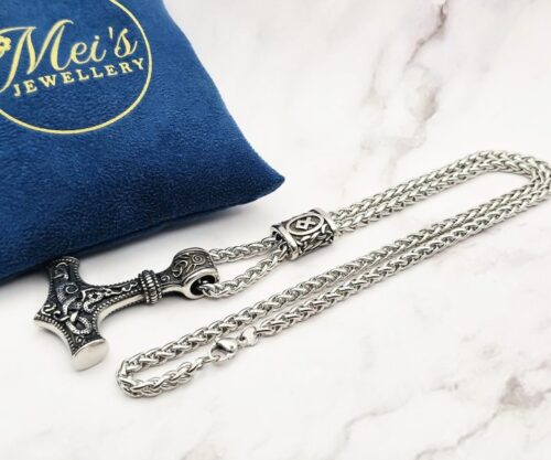 SIlver Hammer 5 Mei's Viking Silver Hammer | ketting | Stainless Steel Mei’s Viking Silver Hammer ketting van stainless steel