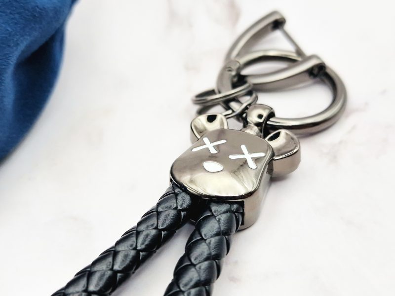 Shadow Bear 2 Mei's Keyed sleutelhanger | Shadow Bear | Stainless Steel - Leer | grijs - zwart Mei's Keyed sleutelhanger | Shadow Bear | Stainless Steel - Leer | grijs - zwart - Afbeelding 2