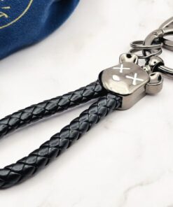 Mei's | Keyed Shadow Bear | sleutelhanger | Stainless Steel & Leer
