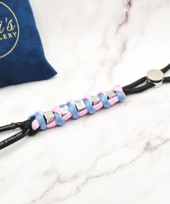 CARAT Cord 4 Mei's Handmade sleutelhanger | CARAT Cord | Paracord - Aluminium | zwart - blauw - roze CARAT Cord 4