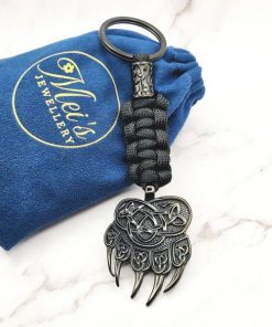 Mei's | Keyed Black Claw | sleutelhanger | Paracord & Stainless Steel